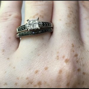 Engagement Ring and Wedding Band Set